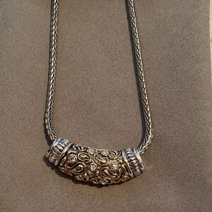 Intricate Silver and Gold Necklace